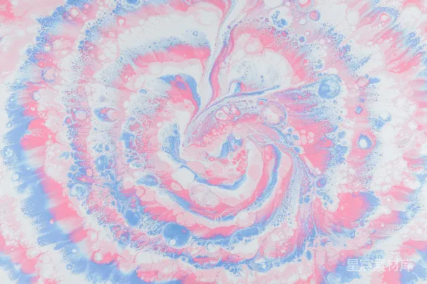 粉蓝白抽象绘画