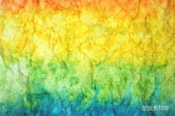 高清摄影 橙绿蓝抽象画
