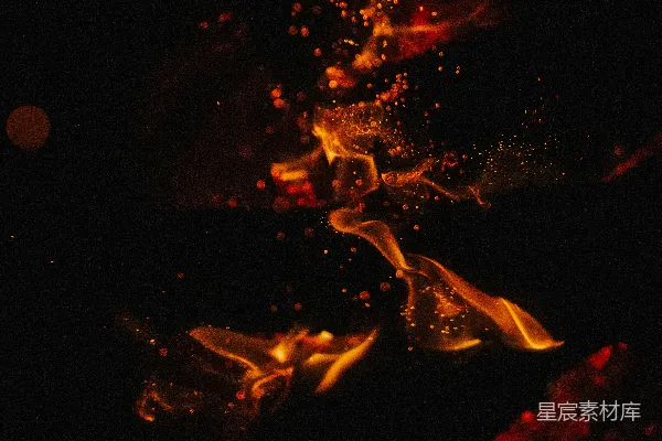橙色火焰的延时摄影