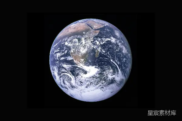 高清摄影 非洲大陆上空飘着云的地球