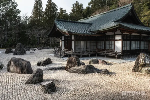 高清摄影 日本花园壁画