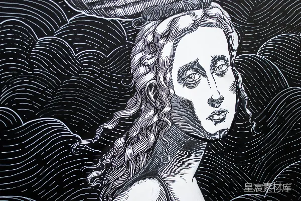 高清摄影 女性插图绘画