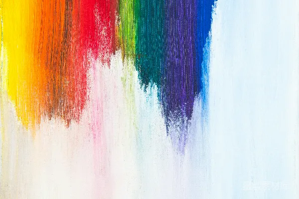 高清摄影 黄色、橙色、红色、绿色和蓝色的抽象画