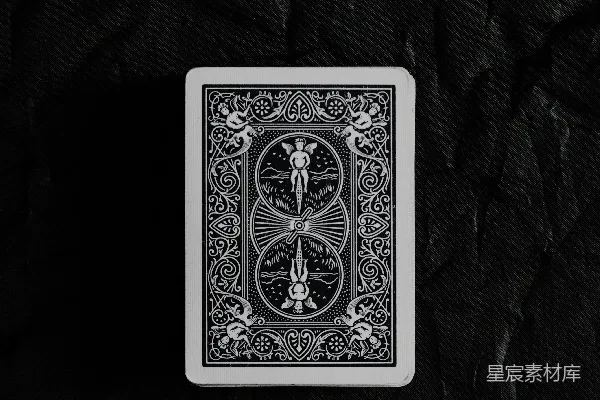 高清摄影 蓝白相间的扑克牌