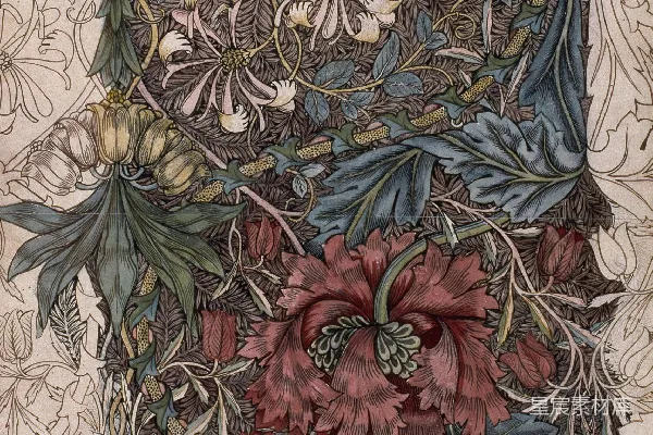 高清摄影 一幅画有花朵的蛋糕的图画