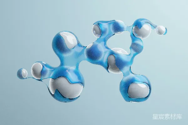 高清摄影 一个蓝白相间的物体在空中漂浮。