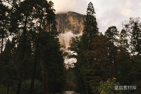 通往山上的空旷小路