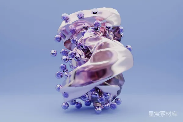 高清摄影 一个带有紫色和白色晶体的水晶