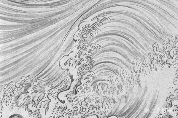 海洋波的一幅画
