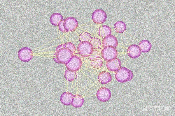 高清摄影 一台计算机生成的球体簇图