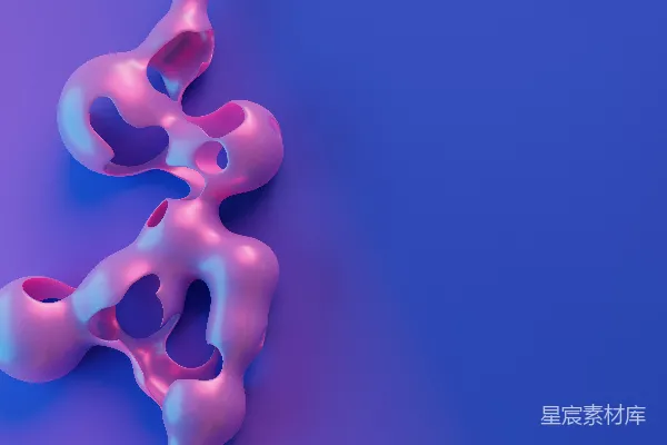 高清摄影 紫色和蓝色的背景上有一些物体。