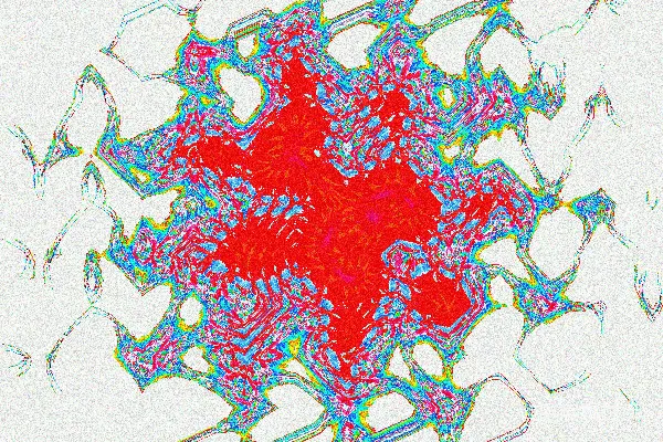 高清摄影 白底上的红蓝抽象图案
