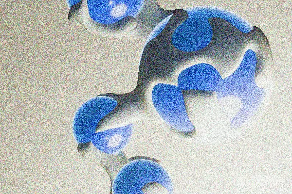 高清摄影 浅色背景上的蓝色和白色抽象分子结构