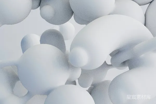 高清摄影 抽象的白色形状聚在一起。