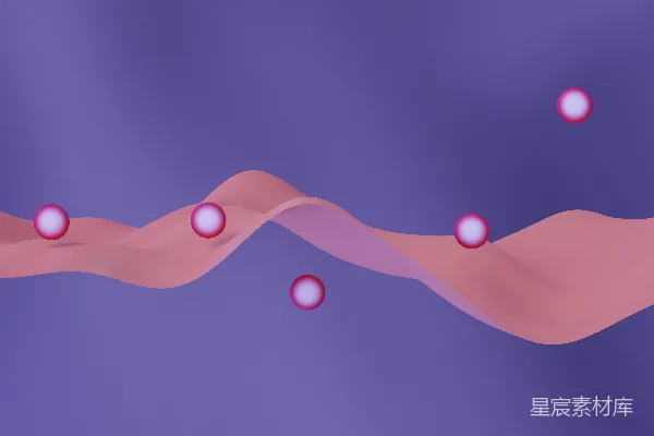 高清摄影 一个由计算机生成的粉色波浪图像