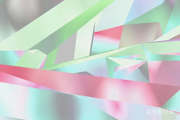 抽象的几何抽象派图案配以柔和的灯光