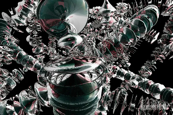 高清摄影 一组物体的计算机生成图像