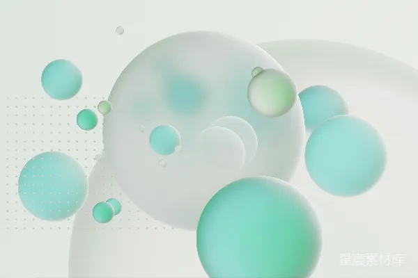 高清摄影 一个白色的盘子，上面放着蓝色和绿色的球。