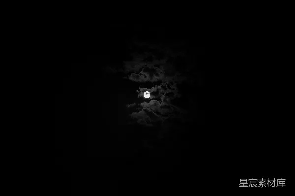 高清摄影 夜晚天空中的月亮