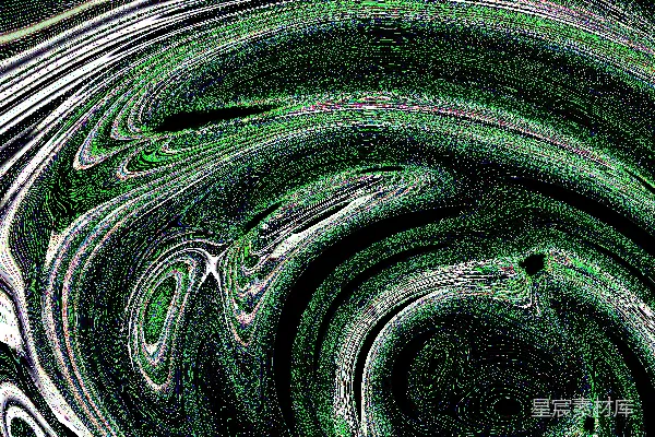 绿色和白色的抽象艺术旋涡。