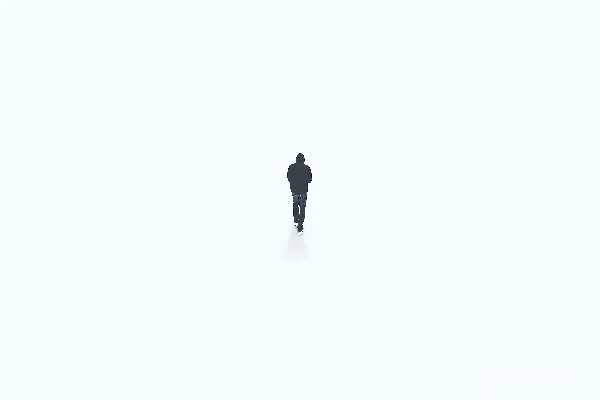 高清摄影 站在白色背景中央的人