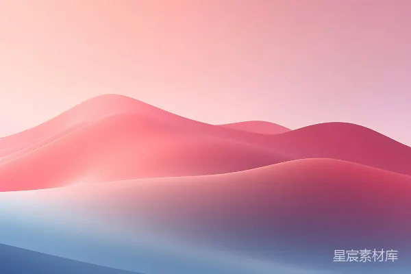 高清摄影 粉色和蓝色的抽象背景，带有山丘。