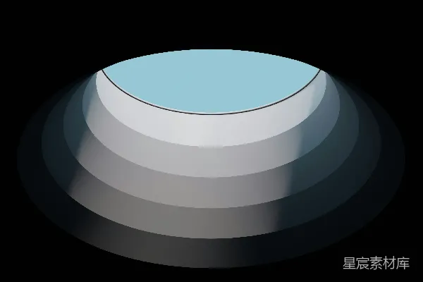高清摄影 一个中心为蓝色的圆形物体在黑色背景上