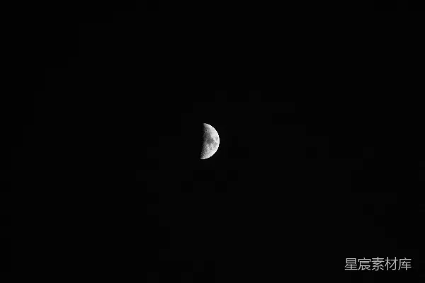 高清摄影 夜晚的弯月
