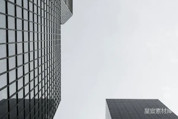 高清摄影 低角度拍摄的玻璃高层建筑