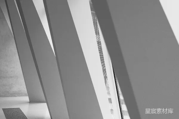 高清摄影 一张黑白照片，显示一座建筑物。