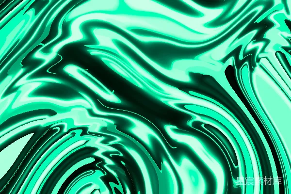 抽象的绿色和黑色液状图案 swirls.
