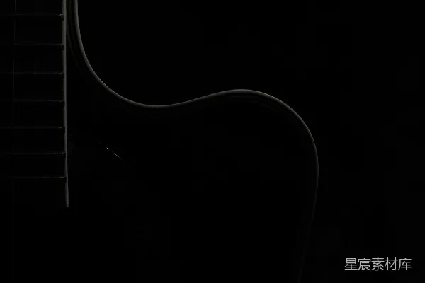 高清摄影 黑白吉他弦