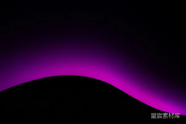 一幅以黑色和紫色为背景的山丘图