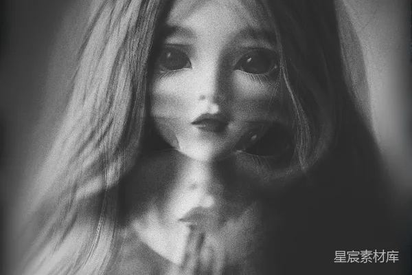 高清摄影 一张黑白照片，照片中有一位长发女性。