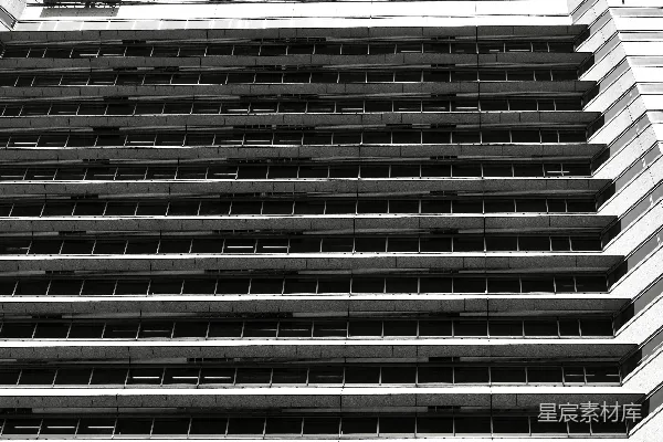 高清摄影 建筑物立面的横线条图案