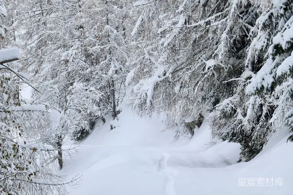 一个人在雪覆盖的山坡上滑雪下滑