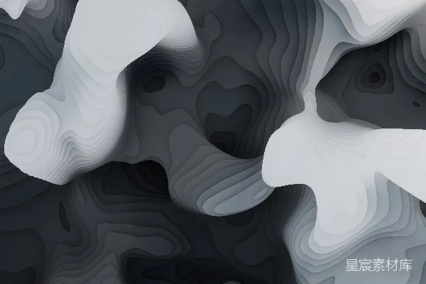 高清摄影 黑白抽象背景，带有波浪形图案。