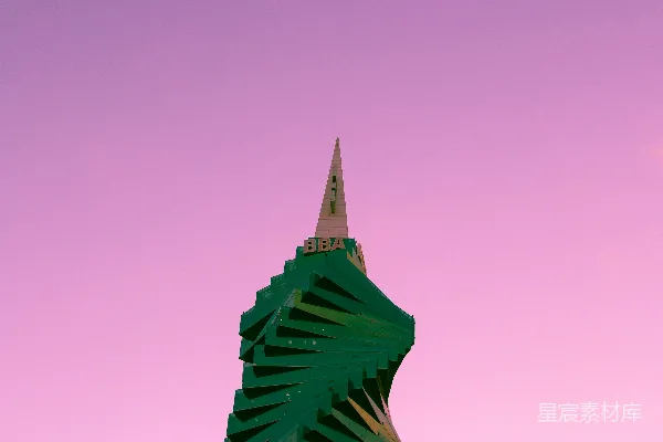 绿色涂装的建筑