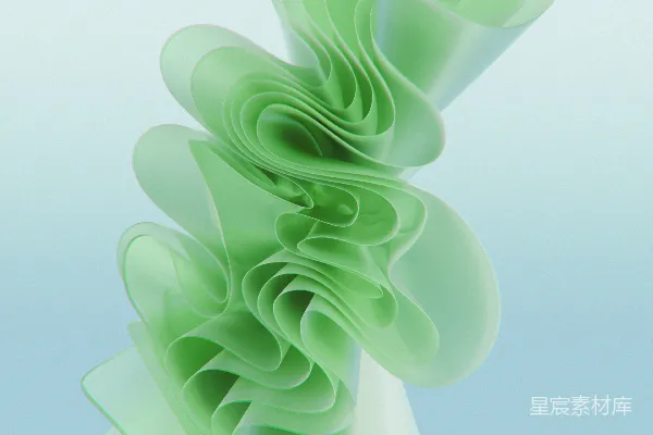 计算机生成的一幅绿色花朵的图像