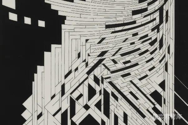 高清摄影 一幅黑白画中的建筑物