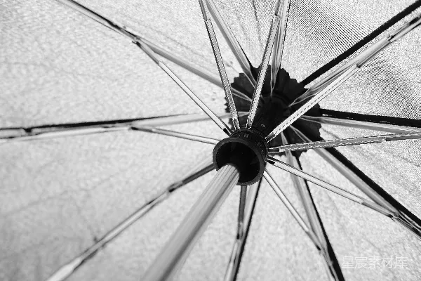 高清摄影 在近距离摄影中拍摄的白色雨伞