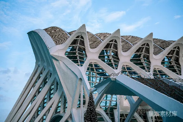 现代建筑独特结构设计的建筑物