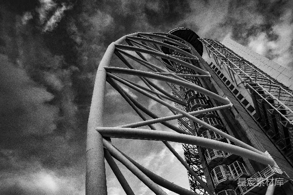 高清摄影 一张高塔的特写照片