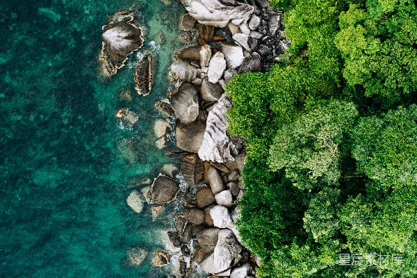 高清摄影 海滩海岸的航拍摄影