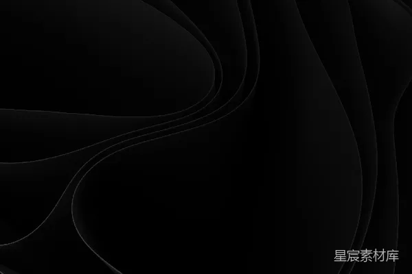 黑色背景中的暗波纹状发带