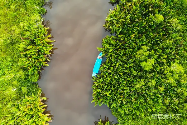 高清摄影 鸟瞰河流