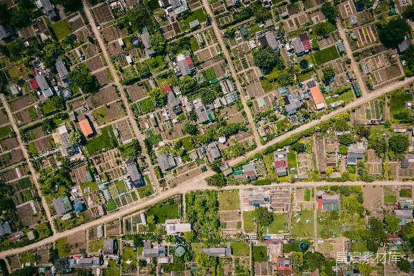 高清摄影 白天的空中城市建筑视角