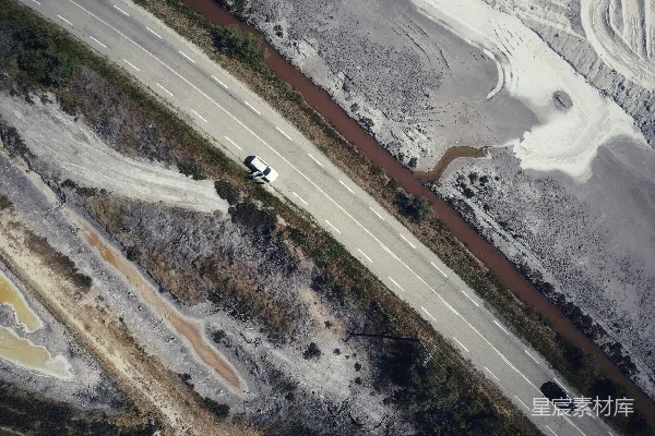 高清摄影 白天的空中道路俯瞰图