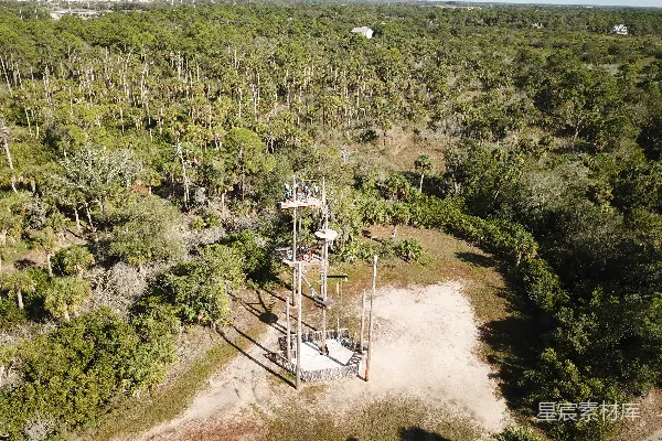 高清摄影 白塔森林中的航拍摄影