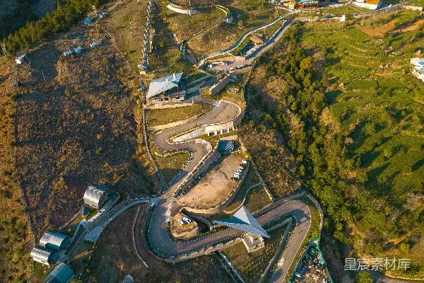高清摄影 一个大型工业区的空中俯瞰图